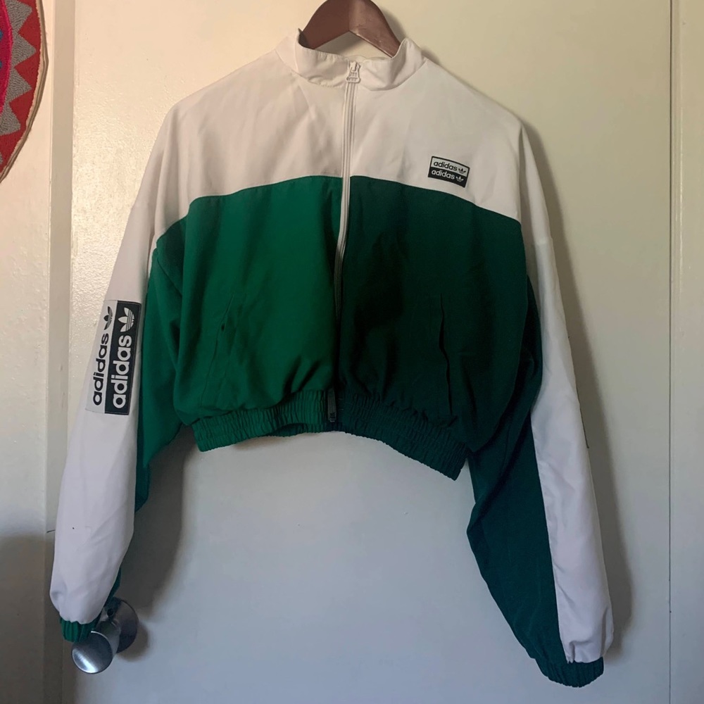 Adidas crop bomber jacket